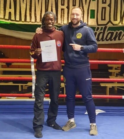 Svenska Boxningsförbundet Level II Training Coach certification which adheres to AIBA standards and requirements.